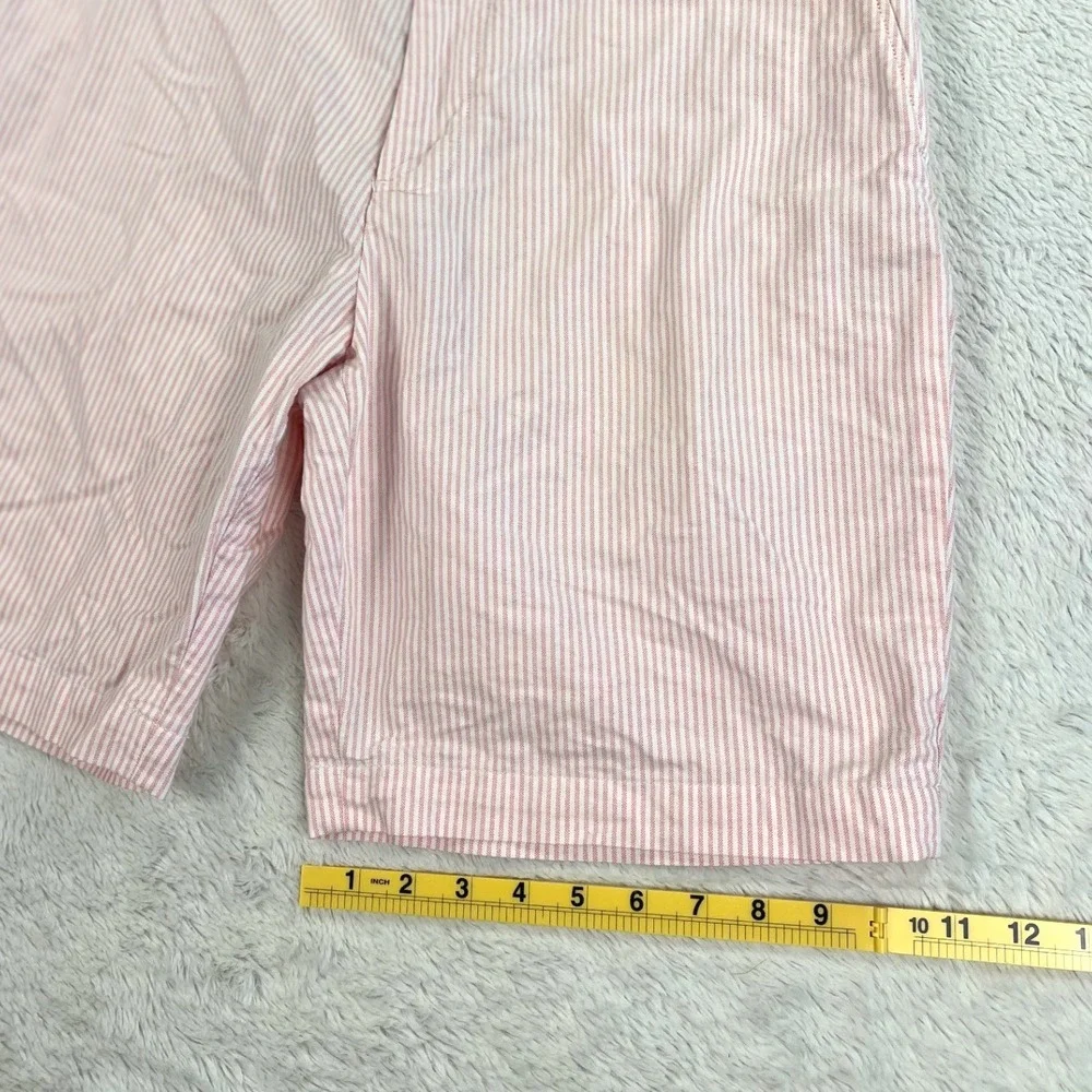 Polo Golf Ralph Lauren Shorts‎ Men's 33 Pink White Cotton Striped Chino 9
